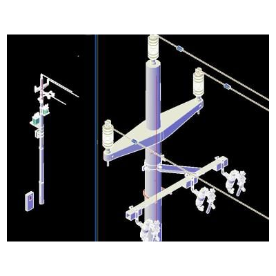Assembly of measurement and substation in medium voltage 3d