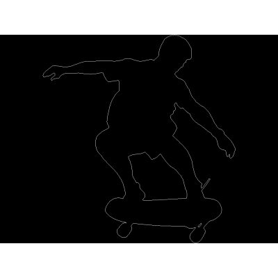 Silueta de Skater en Accion