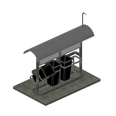 Contenedores para reciclaje 3d