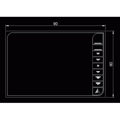 Pie de plano 90x60