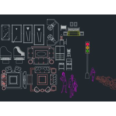 Bloques de muebles y cosas para autocad