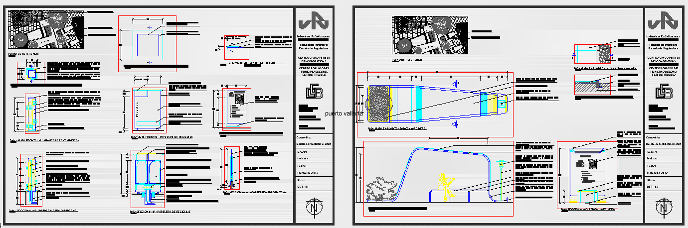 Detalhes da construção mobiliário urbano