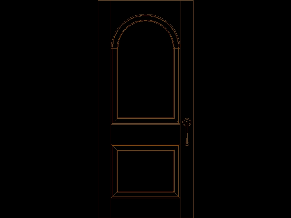 Puerta  2 tableros y 1/2 punto interno