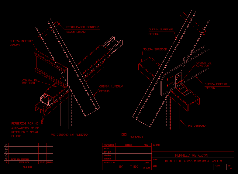 detalhe estrutural treliça