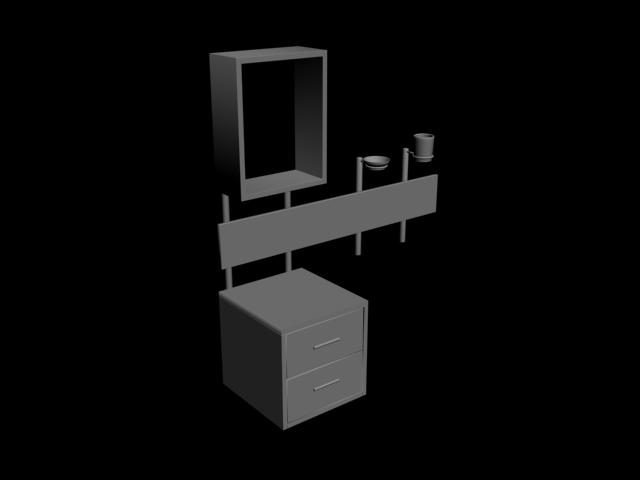 3D-Badezimmerschrank