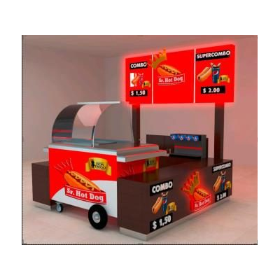 Estacion de Hot Dogs en 3D
