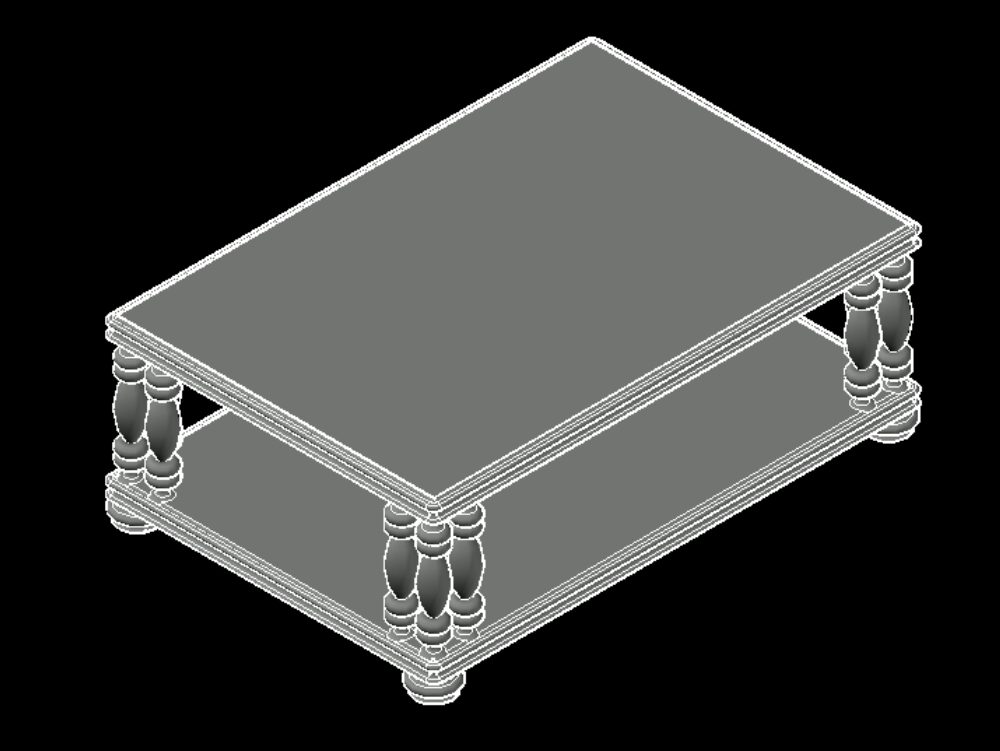 mesa de centro 3d