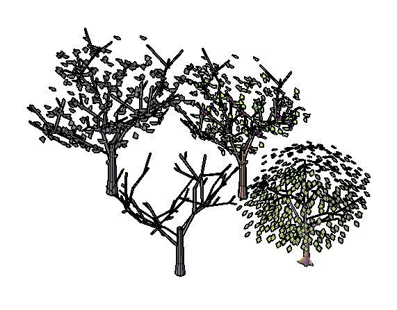 arbres 3d - autocad