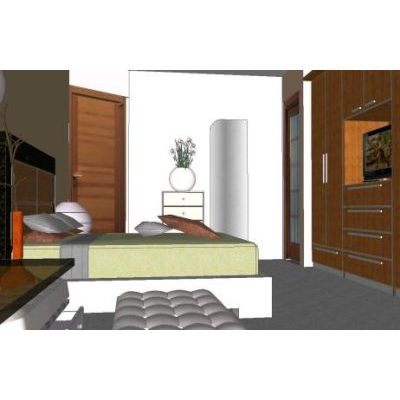 Dormitorio principal 3d skp