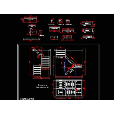 Escalera metalica para mezanine normada