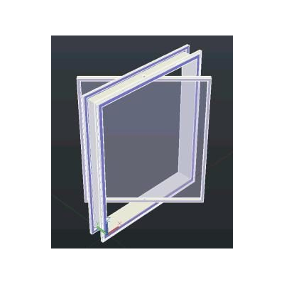 Ventana basculante vertical - 3d