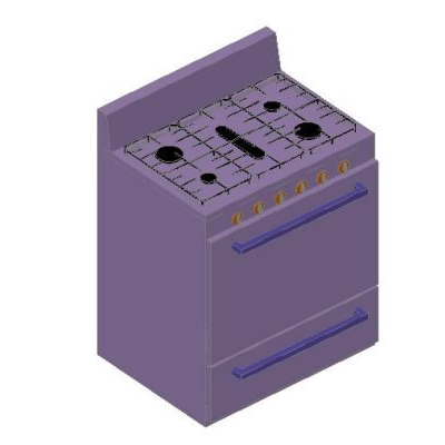 Estufa de Cocina 3D