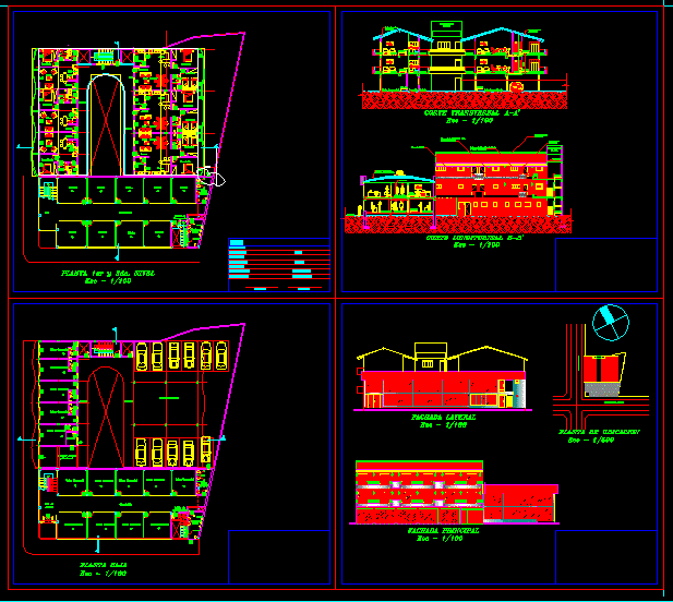 Municipal plans of apartment with commercial premises