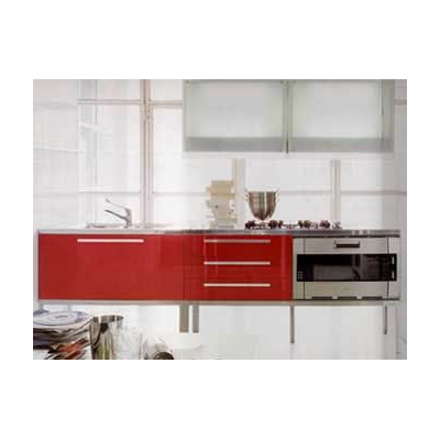 Cocina Minimalista Roja