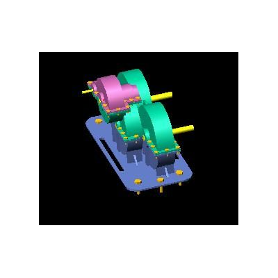 Detalle de reductor de velocidades 3d