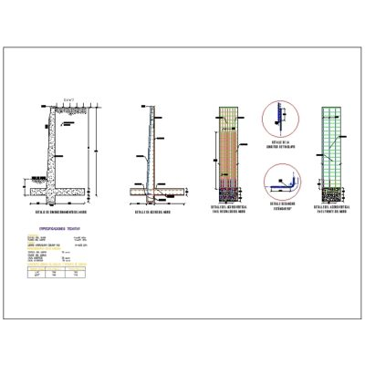 Muro de contencion en voladizo - autocad
