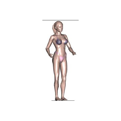 Mujer en ropa de bano 3d
