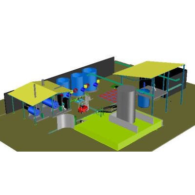 3d planta de elaboracion de resinas