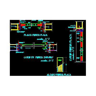 Puertas placa