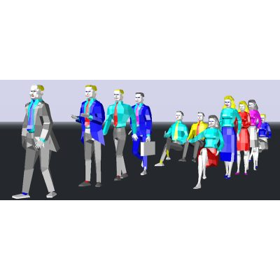 Personas en 3d para render