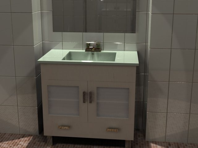 Bathroom furniture with sink; mirror and drawer of 80 cm.