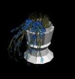 3D-Pflanzgefäß mit Blumen