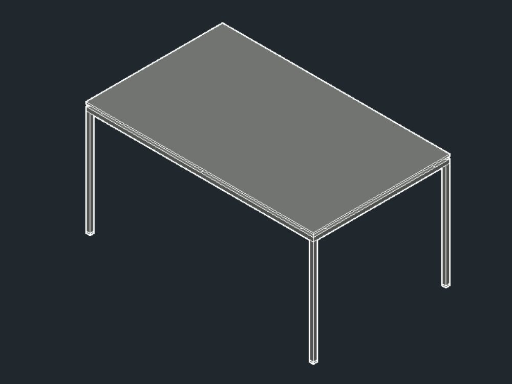 tavolo in metallo 3d