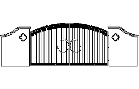 portão forjado de 2 folhas