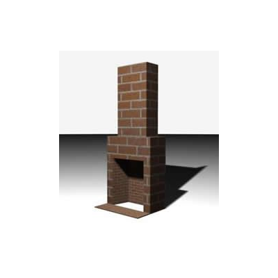 Stufa a legna a combustibile solido 3d - casa