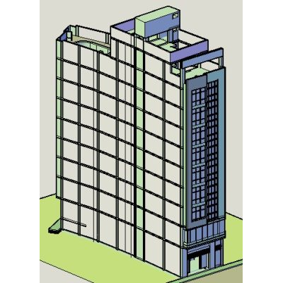 Hotel en detallado en 3D