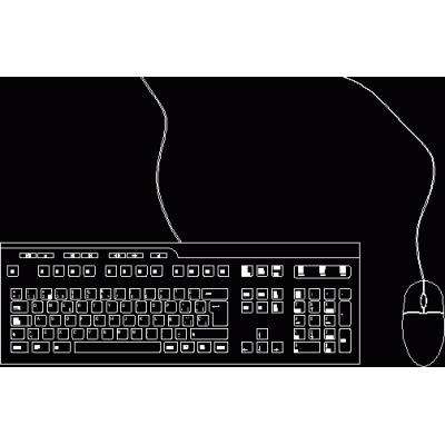 Teclado y raton de windows (maximo detalle)