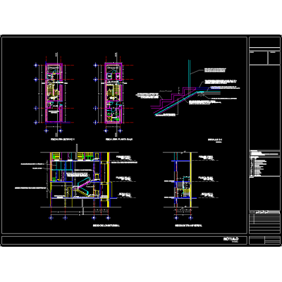 Detalles constructivos de escalera de servicio