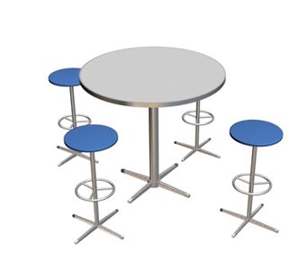 mesa de bar com cadeiras