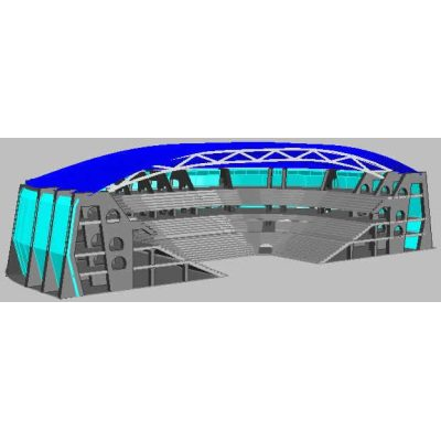 Estadio de futbol 3d