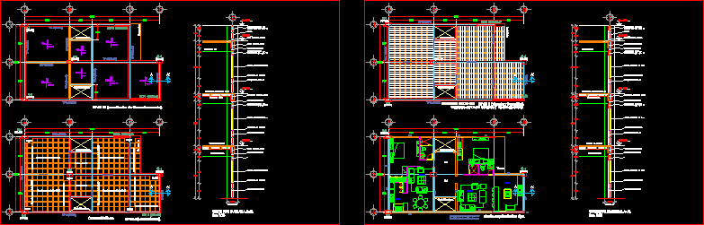 Plans de structure du bâtiment polyvalent