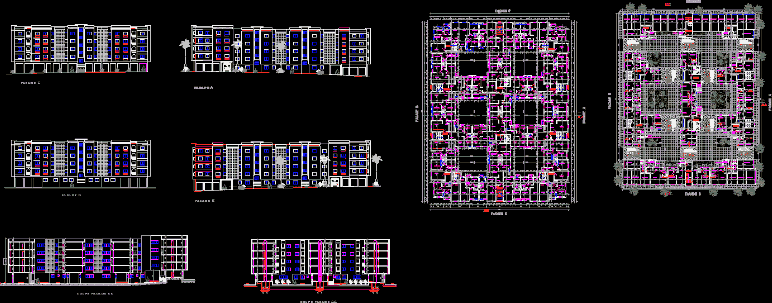 set of residential blocks