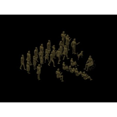 Bloques de personas 3d