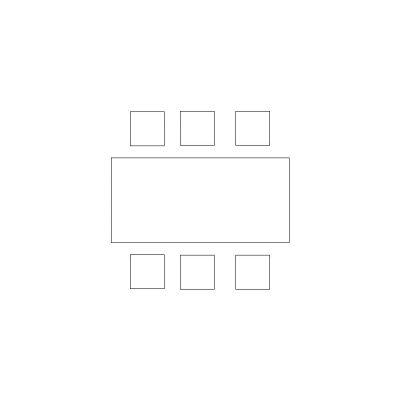 Mesa Rectangular 6 Sillas-Mod 4