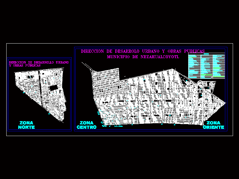 Karte der Gemeinde Nezahualcoyotl