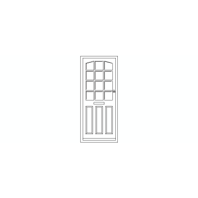 Puerta Cristalera En Alzado, Modelo 09