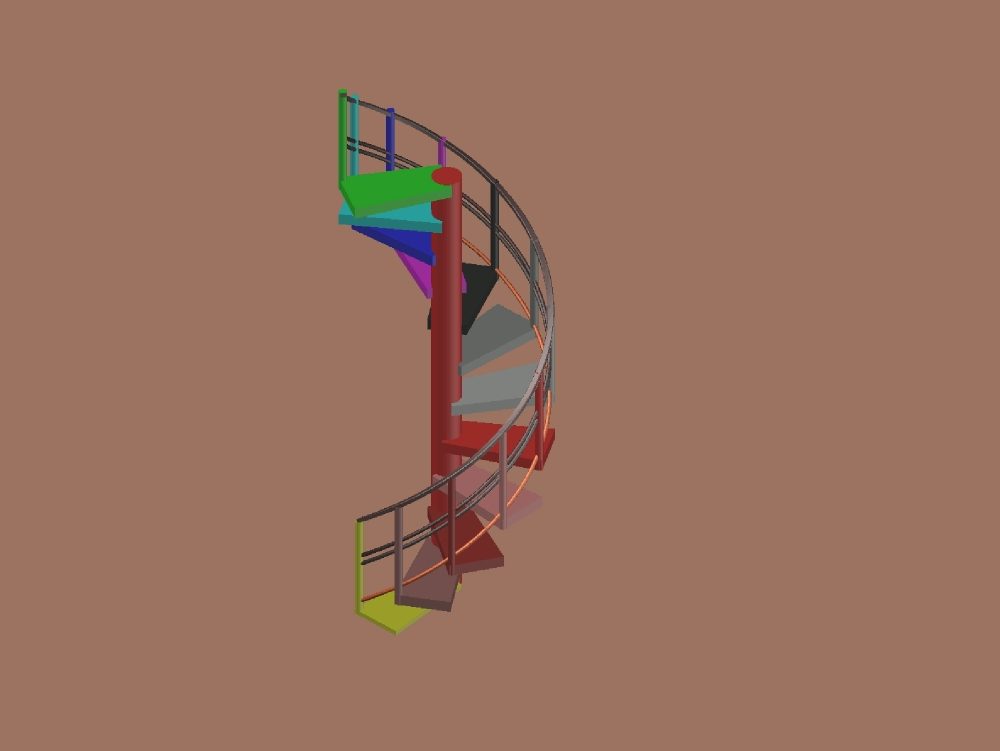 Escalera de caracol 3d