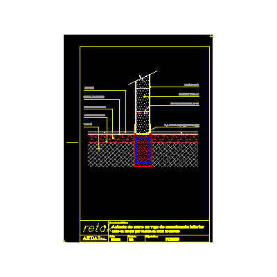 Asiento de muro de blocks de concreto en viga de encadenado inferior