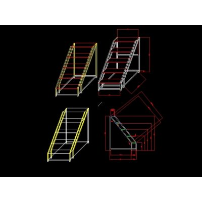Diseno de escalera de 1300mm de altura