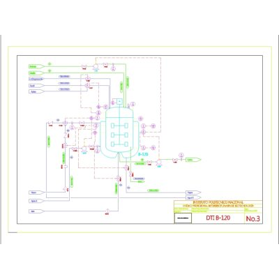 Diagrama de tuberias de un biorreactor