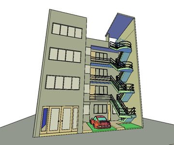 Immeuble multifamilial 3D