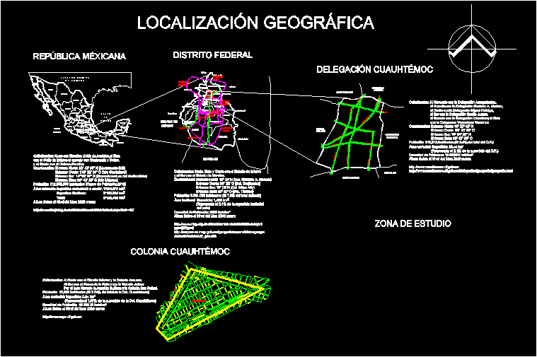 Mappa della posizione macro per lo studio urbano