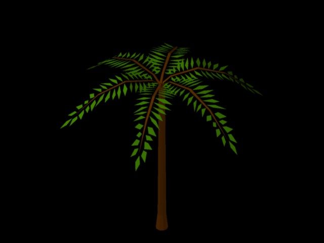 3d palm tree