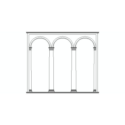 Conjunto de Tres Pórticos de Arquitectura Clásica