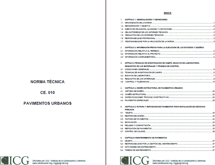 Technischer Standard CE010, Dokument für städtische Gehwege