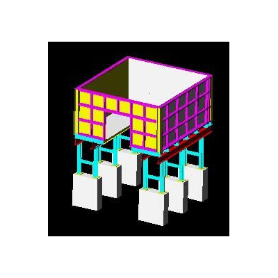 Tolva descarga de aridos 3d